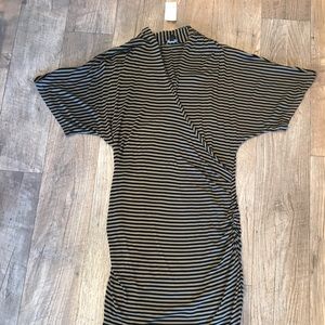 Banana Republic Olive Green and Black Dress